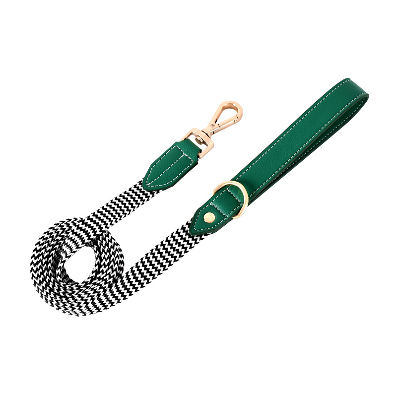 Nylon Print Pattern Heavy Duty Rope Dog Leash For Dog Walking