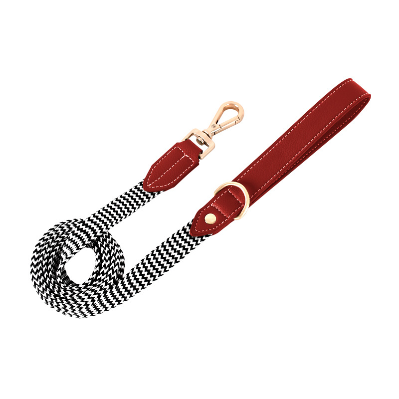 Nylon Print Pattern Heavy Duty Rope Dog Leash For Dog Walking