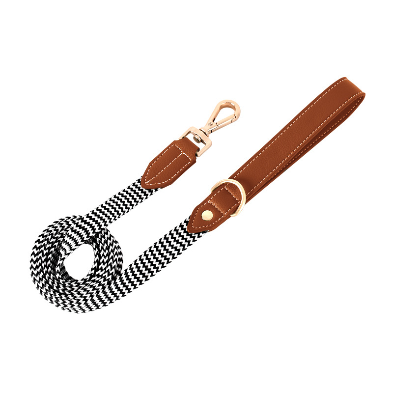 Nylon Print Pattern Heavy Duty Rope Dog Leash For Dog Walking