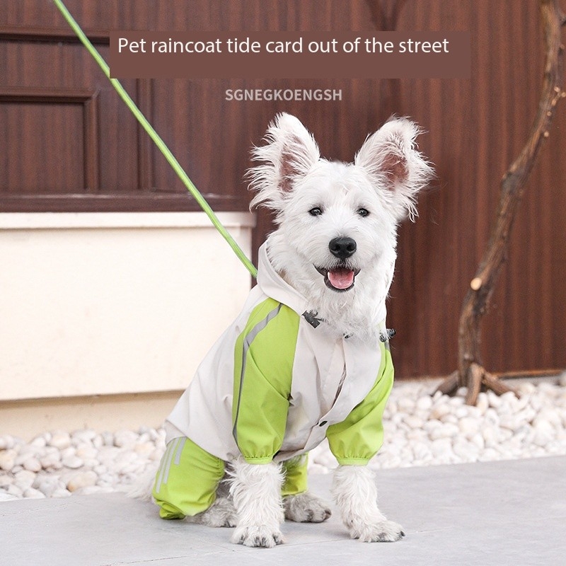 Waterproof Canine Raincoats Small Medium Lightweight Dog Raincoat With Legs