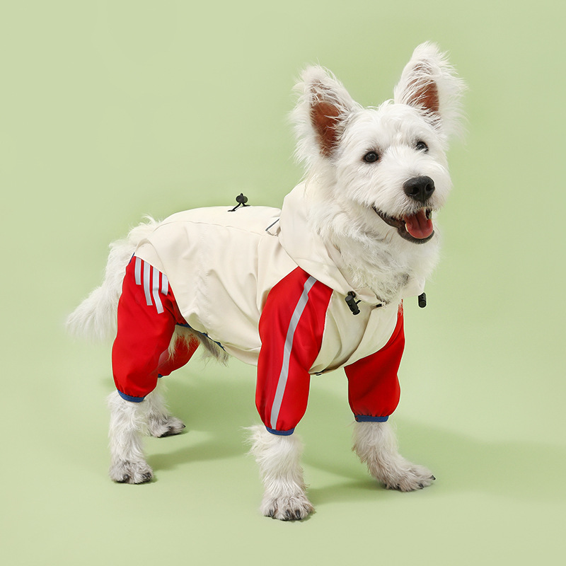 Waterproof Canine Raincoats Small Medium Lightweight Dog Raincoat With Legs