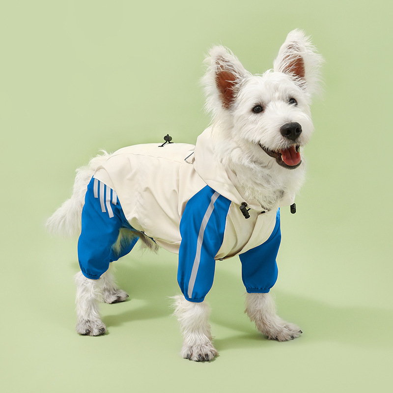 Waterproof Canine Raincoats Small Medium Lightweight Dog Raincoat With Legs