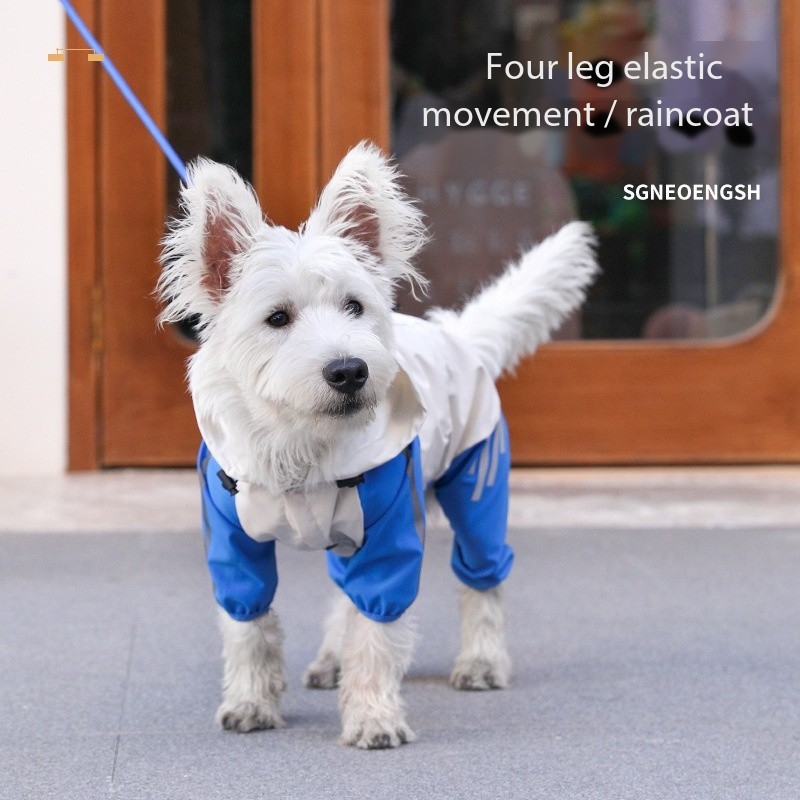 Waterproof Canine Raincoats Small Medium Lightweight Dog Raincoat With Legs