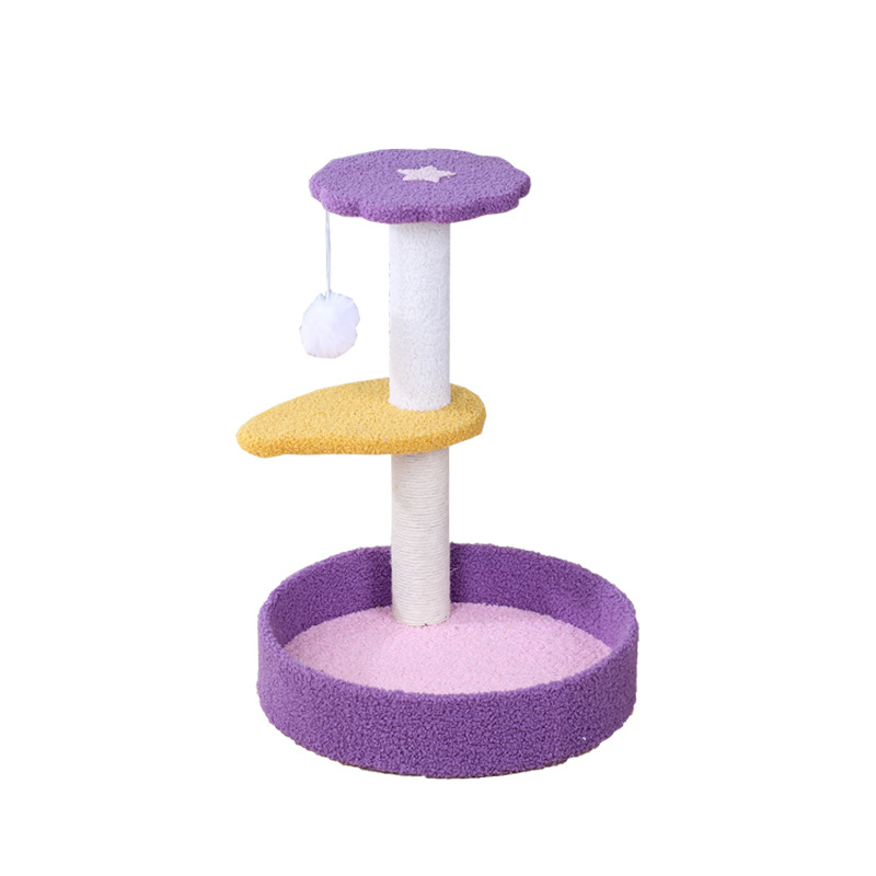 18 INCHES Moon Sisal Cat Scratch Tower Tree Preventing From Scratching Furniture