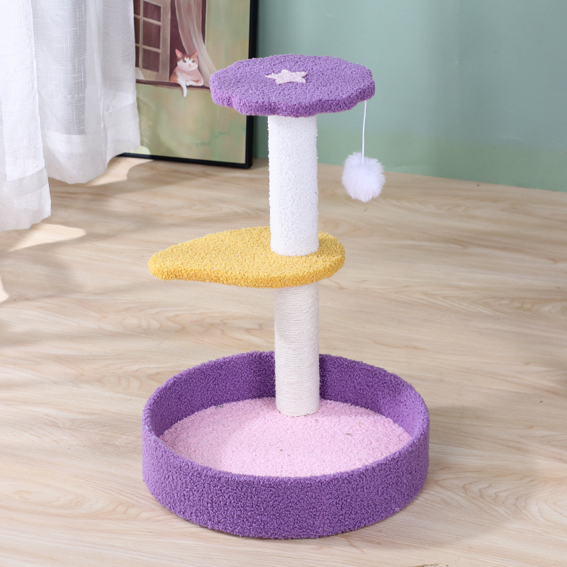 18 INCHES Moon Sisal Cat Scratch Tower Tree Preventing From Scratching Furniture