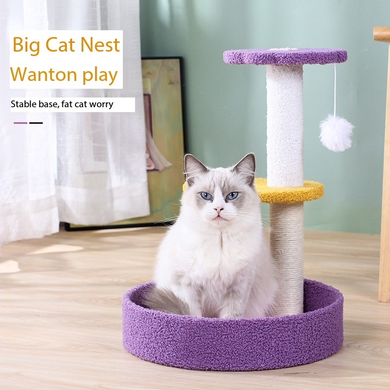 18 INCHES Moon Sisal Cat Scratch Tower Tree Preventing From Scratching Furniture