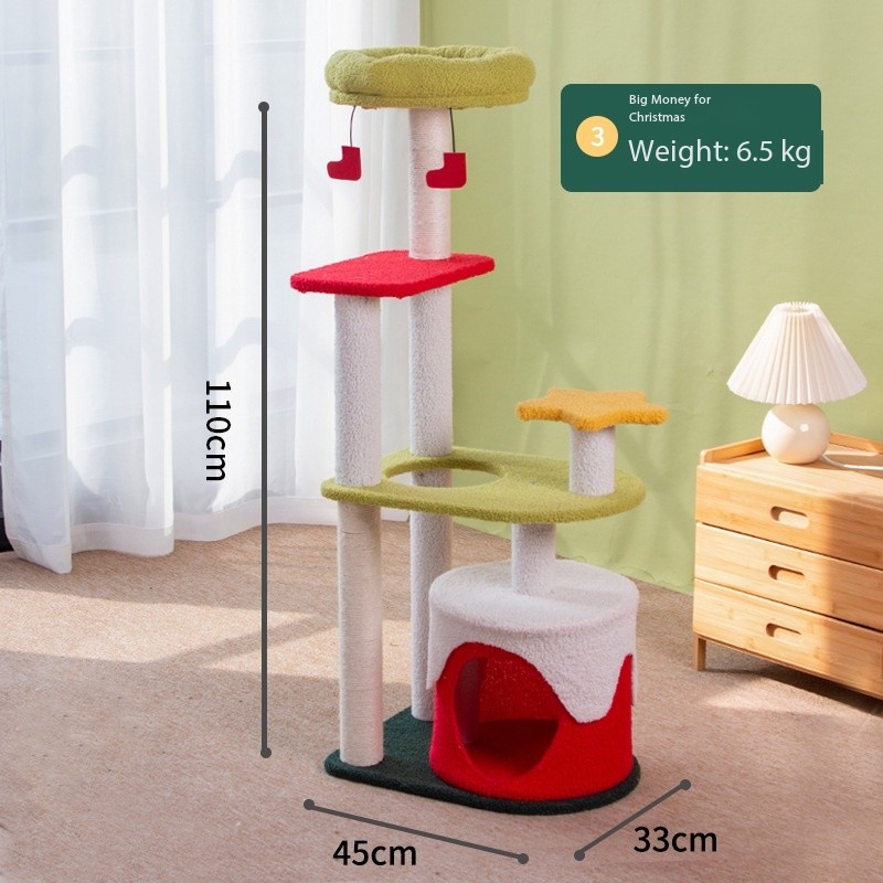 29 INCHES Christmas Sisal Cat Scratch Tower Tree Preventing From Scratching Furniture