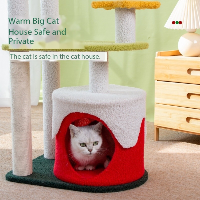 29 INCHES Christmas Sisal Cat Scratch Tower Tree Preventing From Scratching Furniture