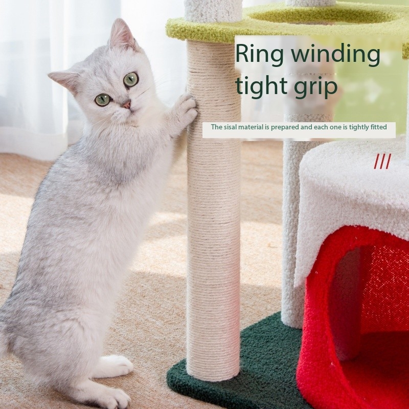 29 INCHES Christmas Sisal Cat Scratch Tower Tree Preventing From Scratching Furniture