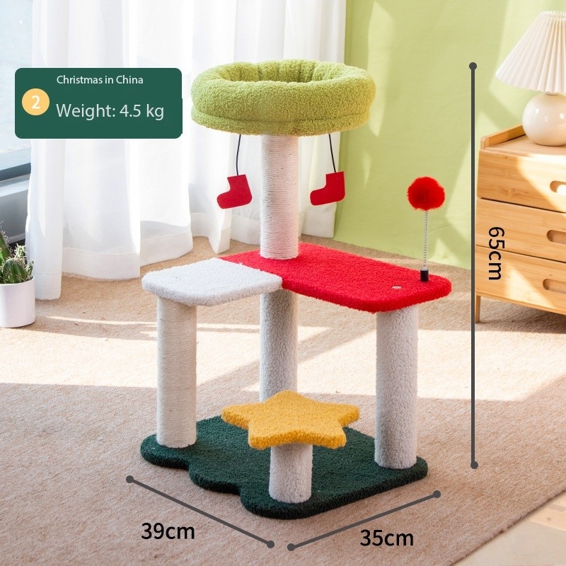 29 INCHES Christmas Sisal Cat Scratch Tower Tree Preventing From Scratching Furniture