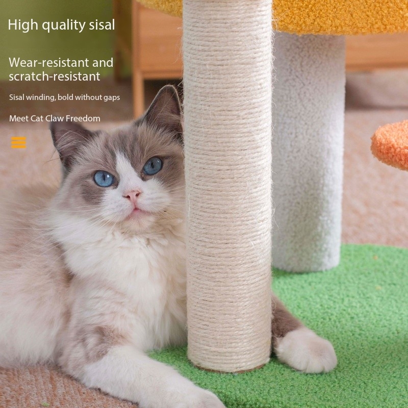 29 Inches Pumpkim Sisal Cat Scratch Tower Tree Preventing From Scratching Furniture