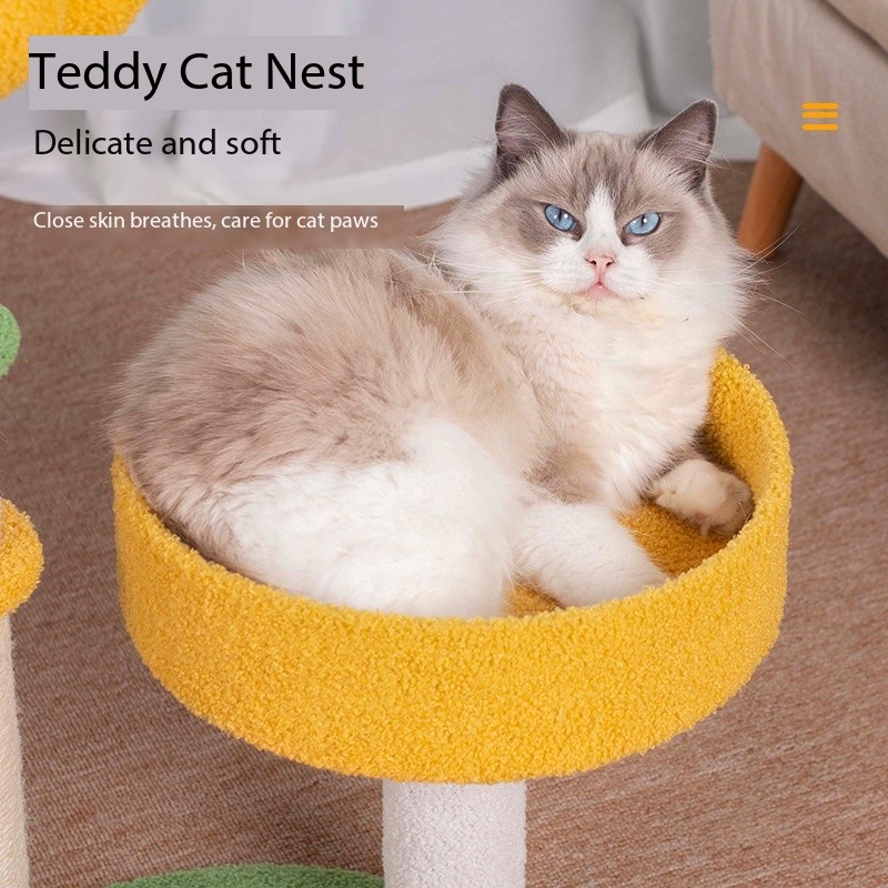 29 Inches Pumpkim Sisal Cat Scratch Tower Tree Preventing From Scratching Furniture