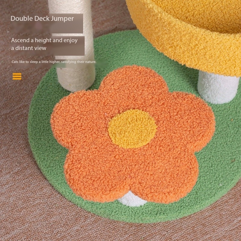 29 Inches Pumpkim Sisal Cat Scratch Tower Tree Preventing From Scratching Furniture