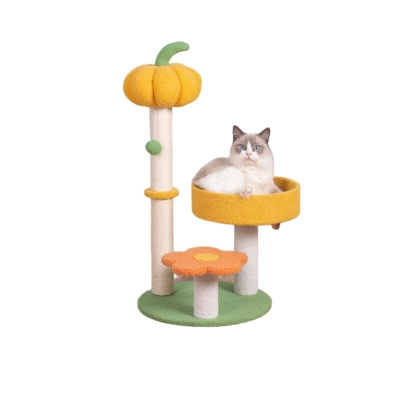 29 Inches Pumpkim Sisal Cat Scratch Tower Tree Preventing From Scratching Furniture 01