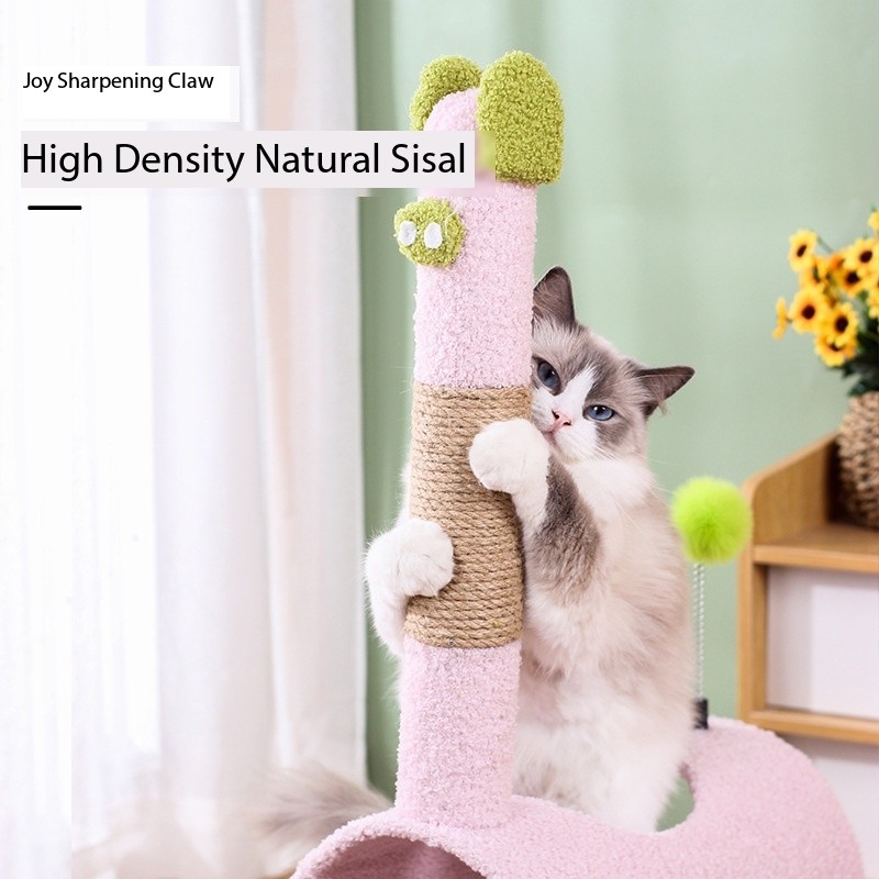 31 INCHES Sisal Cat Scratch Tower Tree Preventing From Scratching Funiture