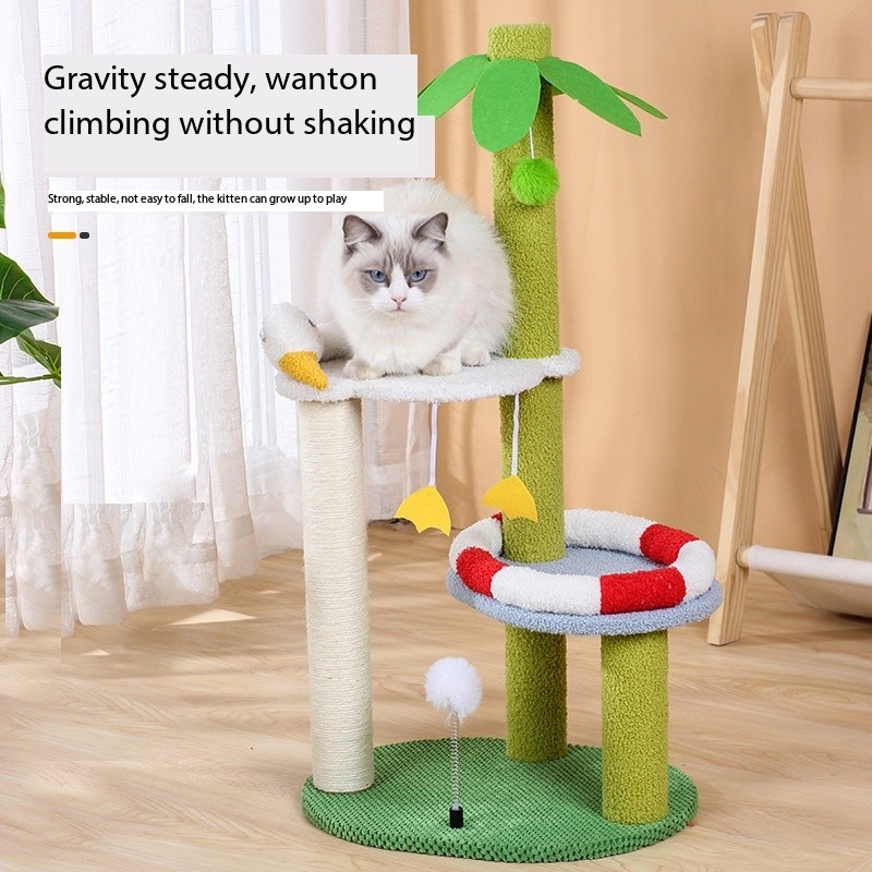 32 INCHES Beach Sisal Cat Scratch Tower Tree Preventing From Scratching Furniture