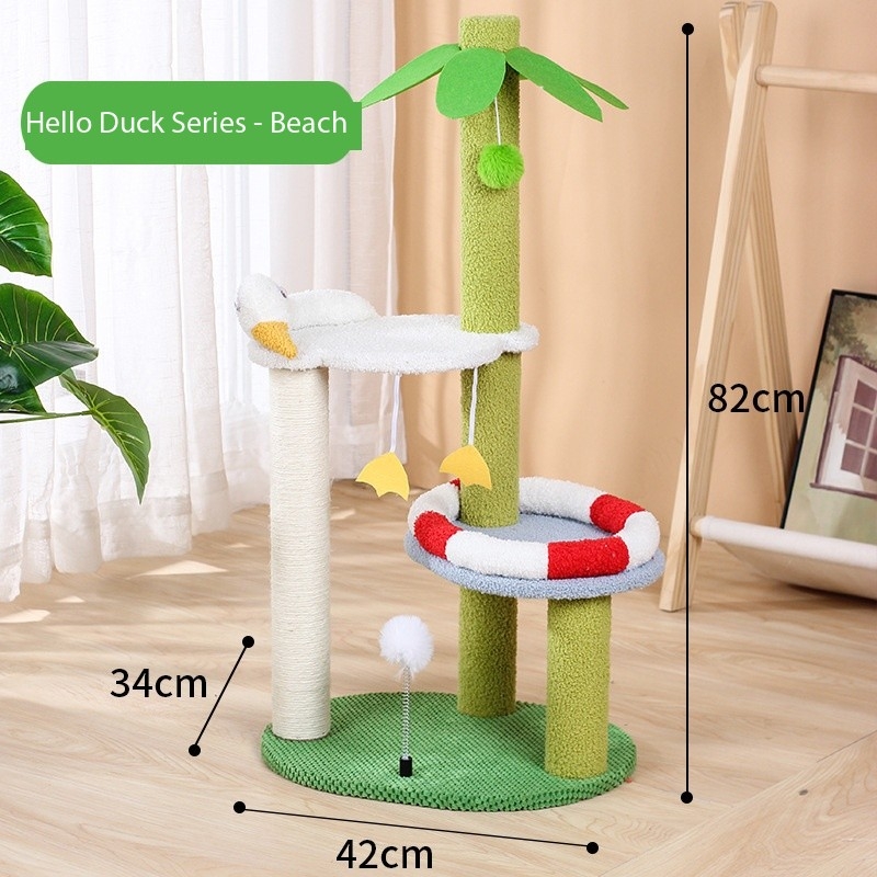 32 INCHES Beach Sisal Cat Scratch Tower Tree Preventing From Scratching Furniture