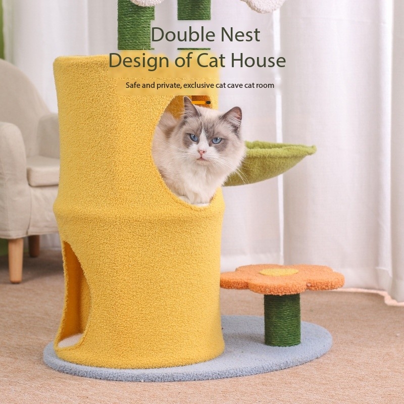 47 INCHES Rainbow Sisal Cat Scratch Tower Tree Preventing From Scratching Furniture