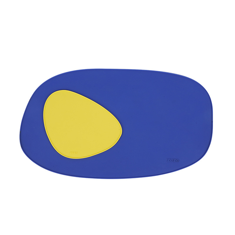 Oval Waterproof Silicone Dog Food And Water Bowl Mat For Under Dog Bowls