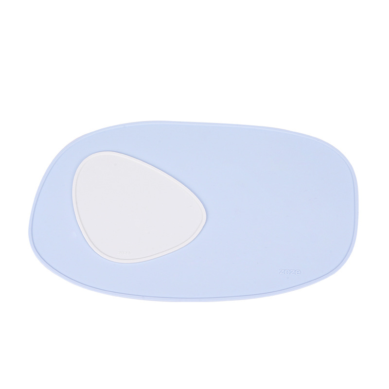 Oval Waterproof Silicone Dog Food And Water Bowl Mat For Under Dog Bowls