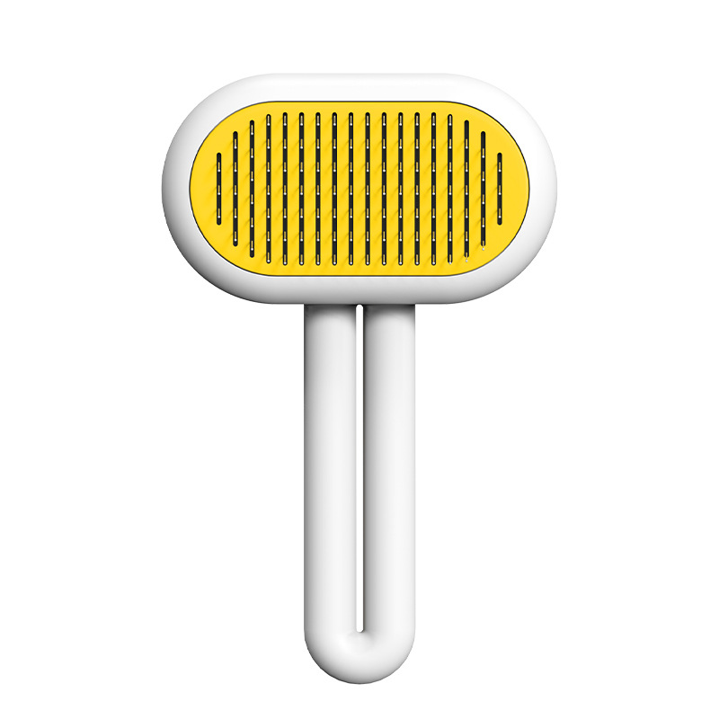 Self Cleaning Cat Hair Remover Brush For Shedding With Release Button