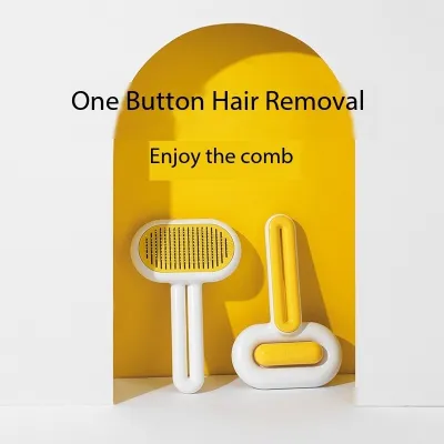 Self Cleaning Cat Hair Remover Brush For Shedding With Release Button 02