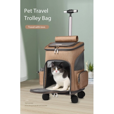 Large Wicker Collapsible Cat Carrier for Travel Car Vehicle Auto 02