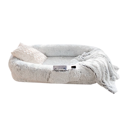 Faux Fur Washable Custom Human Dog Bed  01
