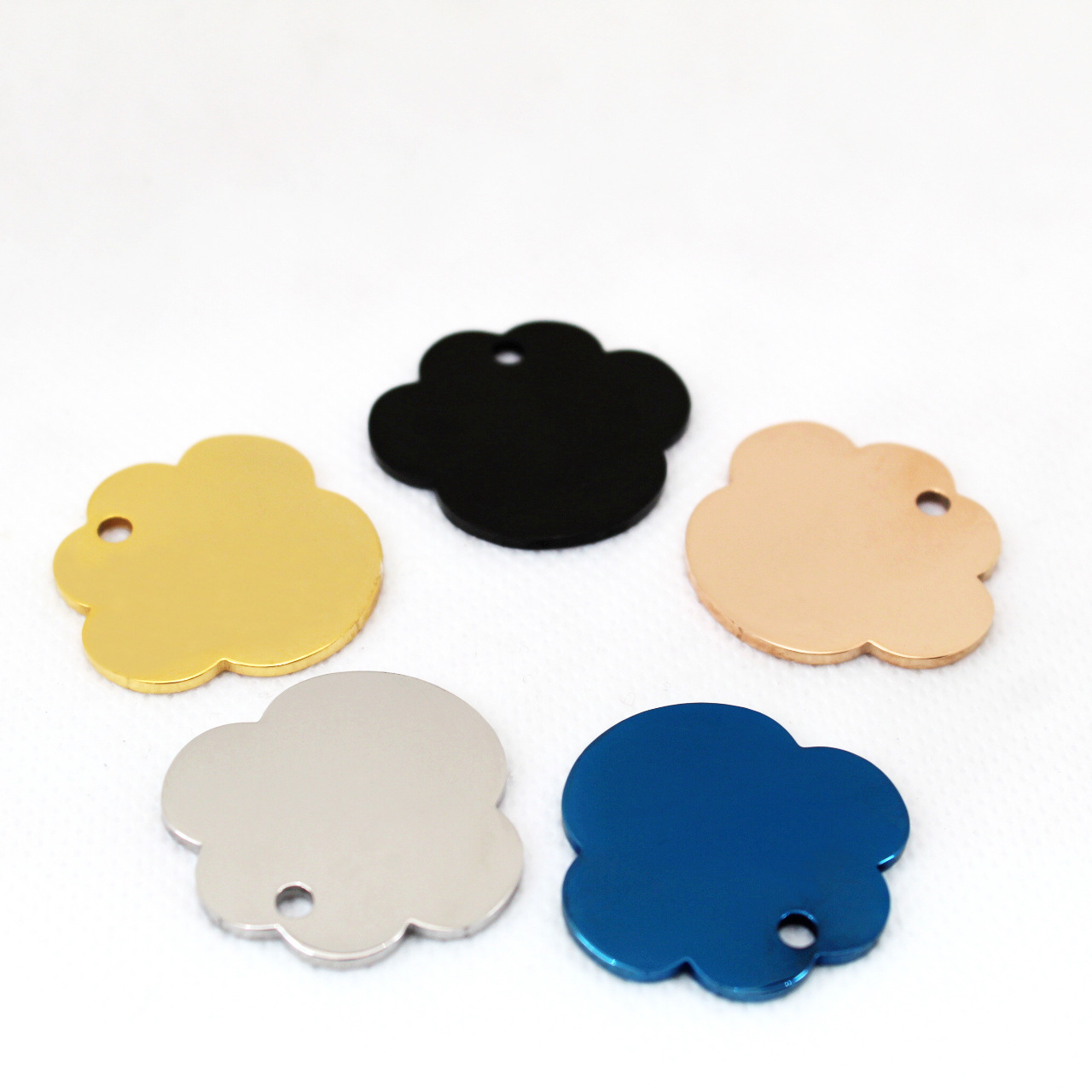 Bone Engraved Dog Tags Gold Stainless Identification Dog Tag