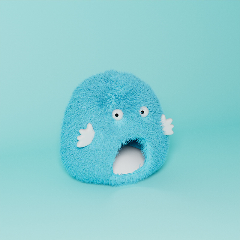 Cute Green Little Monster Long Plush Soft Cat Cave Nest