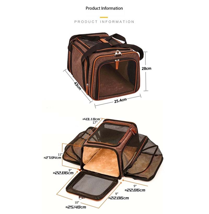 Emergency Triangle Rolling Sport Pet Cat Carrier Airline Approved