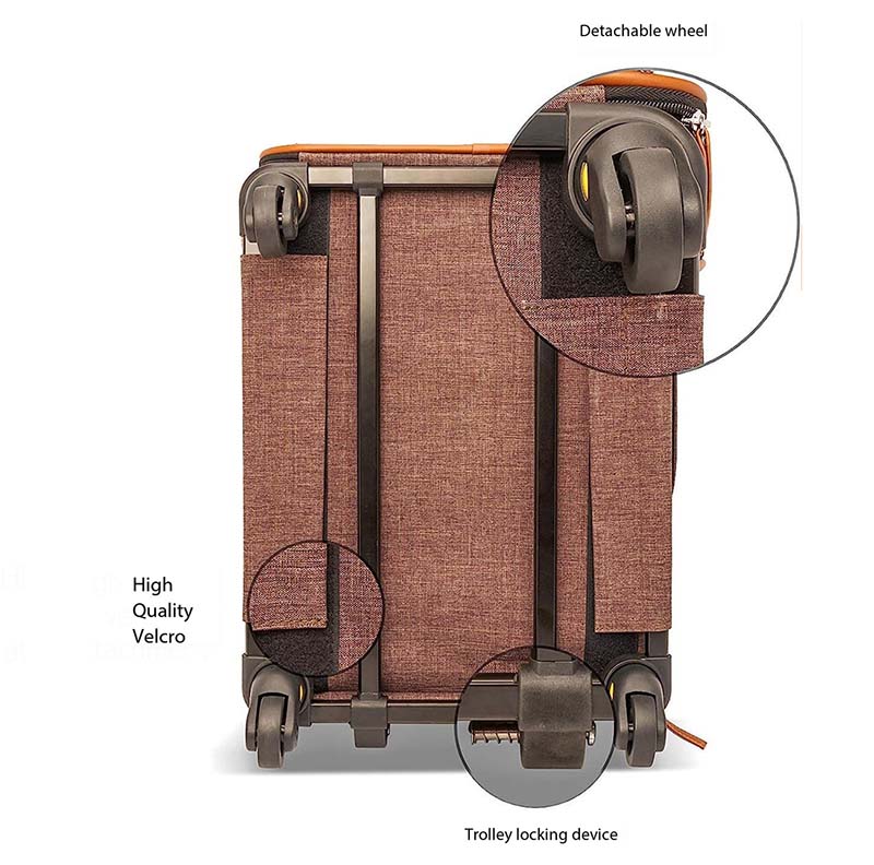 Emergency Triangle Rolling Sport Pet Cat Carrier Airline Approved