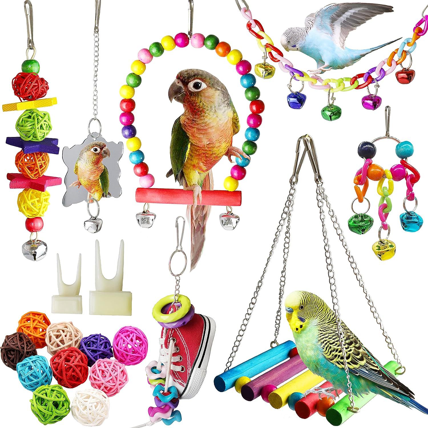 Factory Wholesale Bird Toy for Parakeets Cockatiels Parrots
