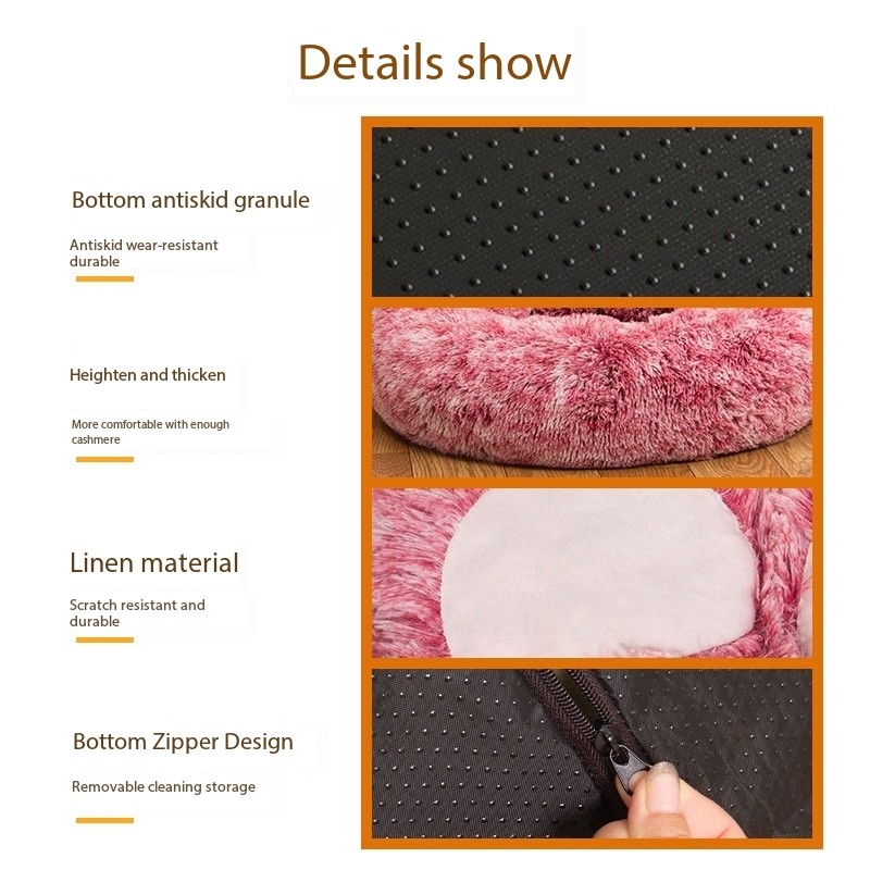 Cute Bear Paw Shape Plush Warm Dog Kennel