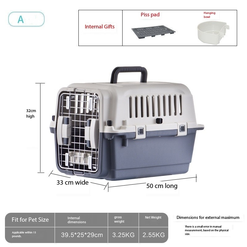 Plastic Airline Approved Travel Crate Tunnel For Large Dog