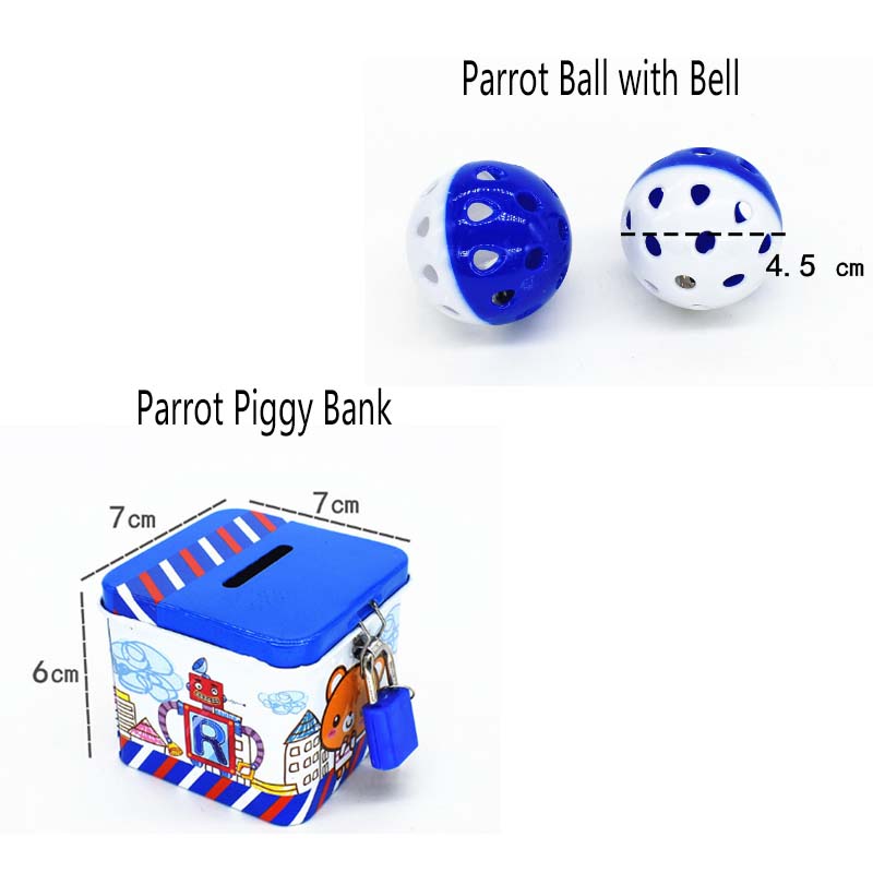 Plastic Chew Interactive Bird Stroller Bell Toy for Parrot Cockatiels Parakeets