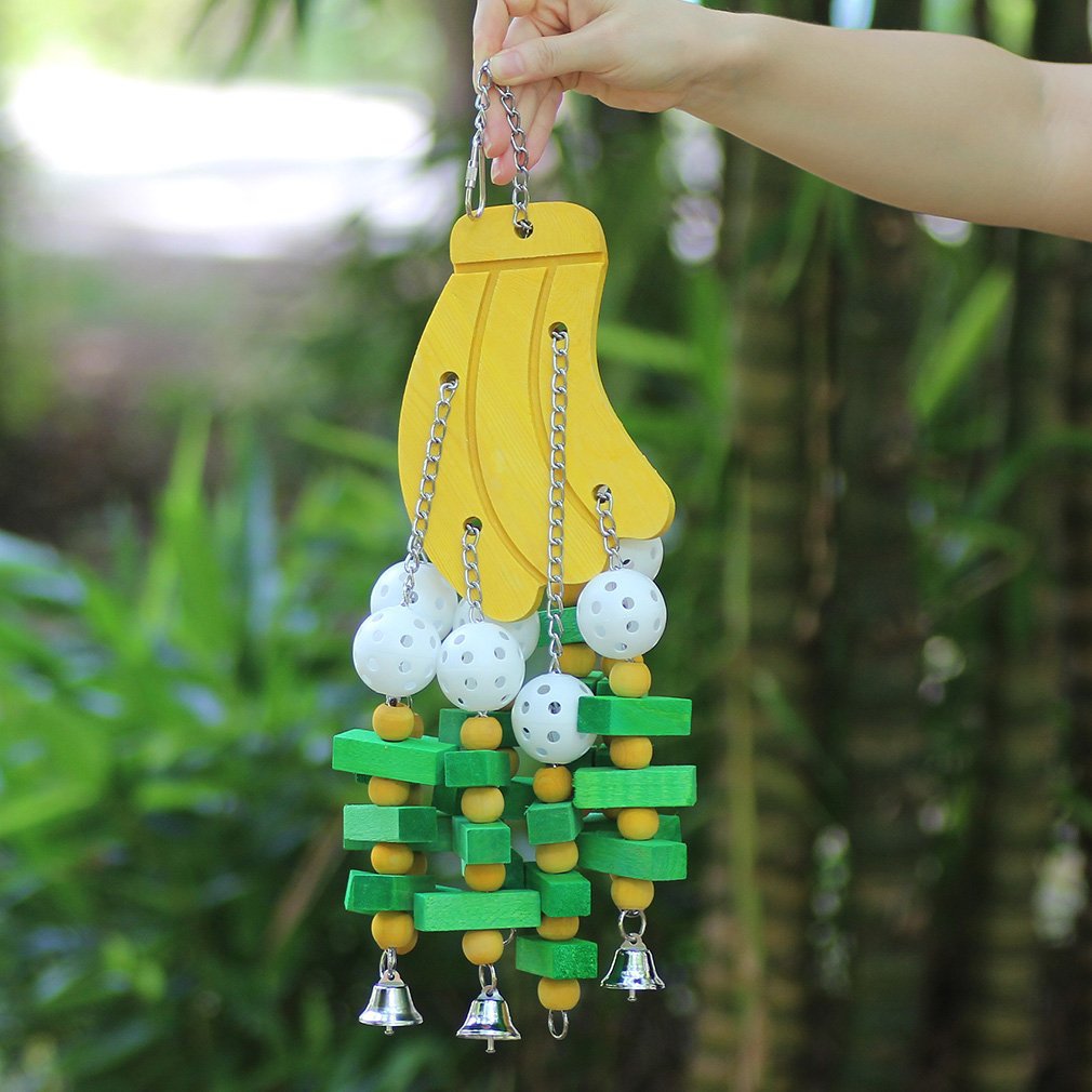 Super Chew Natural Wood Pet Bird Toys for Cockatiels Parakeets