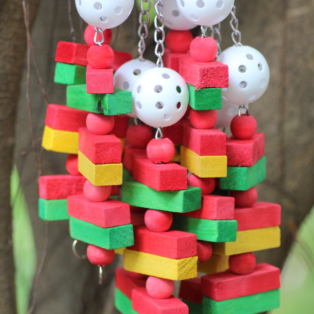 Super Chew Natural Wood Pet Bird Toys for Cockatiels Parakeets