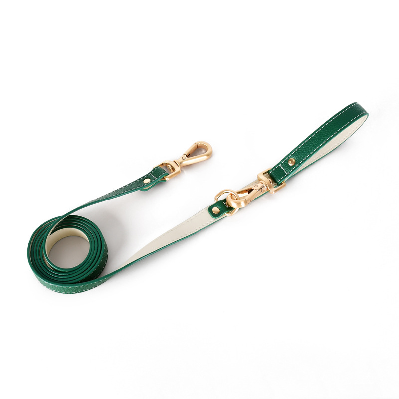 Leather Dog Tracking Collar With Airtag Holder For Large Dog