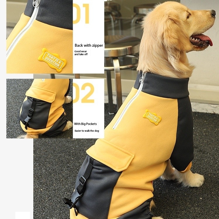 Simple Pet Clothes 3XL-7XL Large Dog Four-Leg Sweatshirt