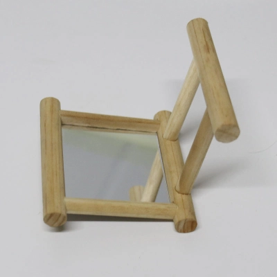 White Large Antique Wooden Bird Mirror for Parrot Cockatiels Parakeets 02