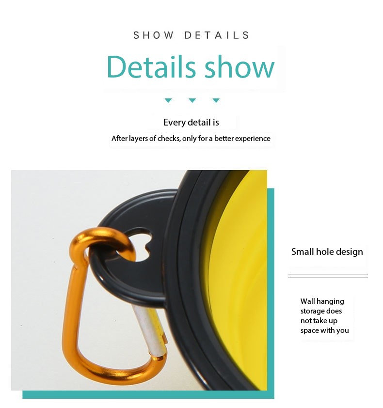 Custom Travel Foldable Dog Feeder Water Bowl