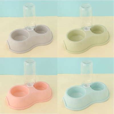 Dog Feeder Bowl No Spill With Water Bottle for Cat, Dog, Small Pet 02