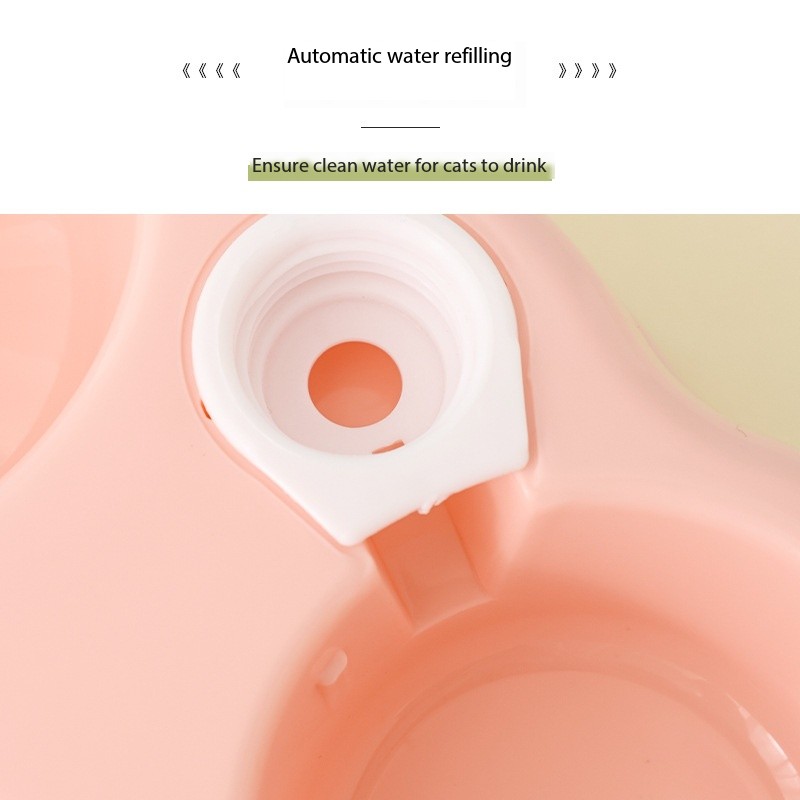 Dog Feeder Bowl No Spill With Water Bottle for Cat, Dog, Small Pet