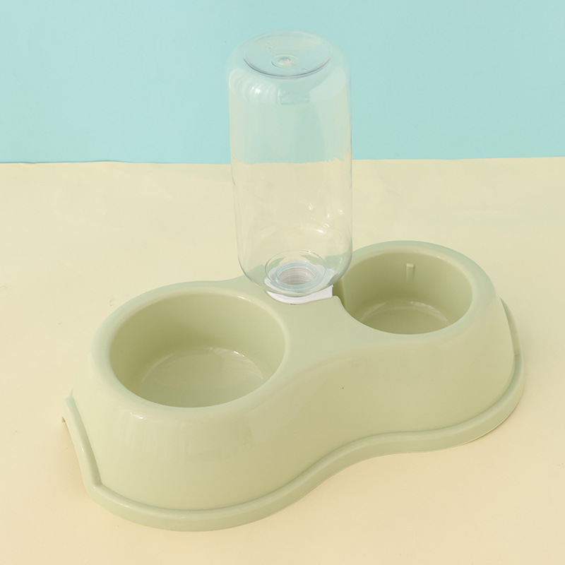 Dog Feeder Bowl No Spill With Water Bottle for Cat, Dog, Small Pet