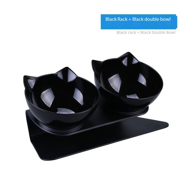 Elevated Double Feeder Bowl for Cat Dog