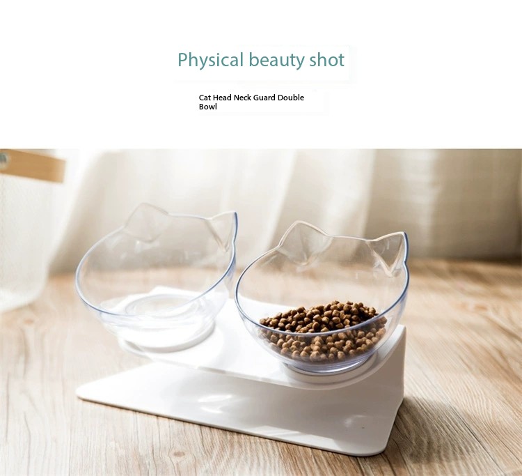 Elevated Double Feeder Bowl for Cat Dog