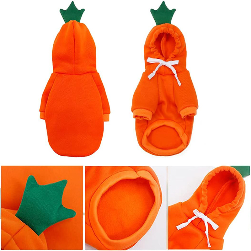 Pet Clothes Fruit-Shaped Small Sized Dogs Autumn and Winter Bright Hoodie