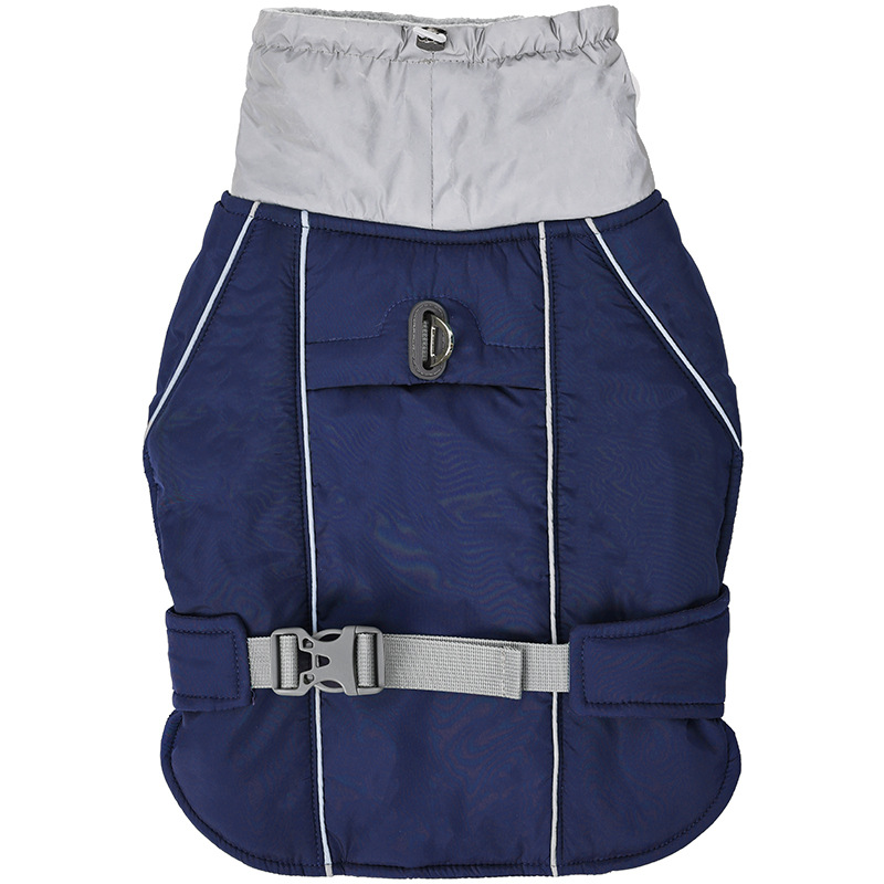 Thickened Warm Cotton Coat in Winter, Neck Gaiter Can Be Hung with A Traction Rope