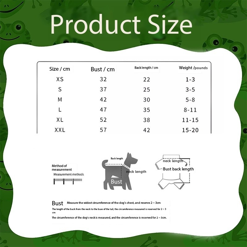 Frog-Shaped Dog Warm Hooded Sweatshirt Suitable for Autumn and Winter